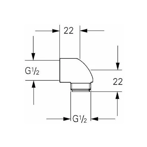 Grohe Coude De Sortie, Chromé (45304000) 4 Grohe Coude De Sortie, Chromé (45304000) – Image 2