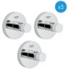 Grohe Lot De 3 Patères Murales Fixation Invisible (40364001)