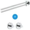 Grohe Essentials Lot De 2 Patères Murales Fixation Invisible + Double Barre Porte-serviettes Métal (40364001 + 40371001) -GROHE Soldes 27645881 1