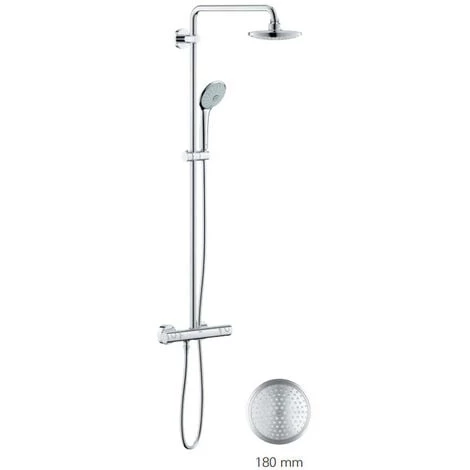 Grohe Euphoria System 180 Colonne De Douche Avec Mitigeur Thermostatique + Accessoire Anticalcaire WashBal Offert (27296001) 3 Grohe Euphoria System 180 Colonne De Douche Avec Mitigeur Thermostatique + Accessoire Anticalcaire WashBal Offert (27296001)