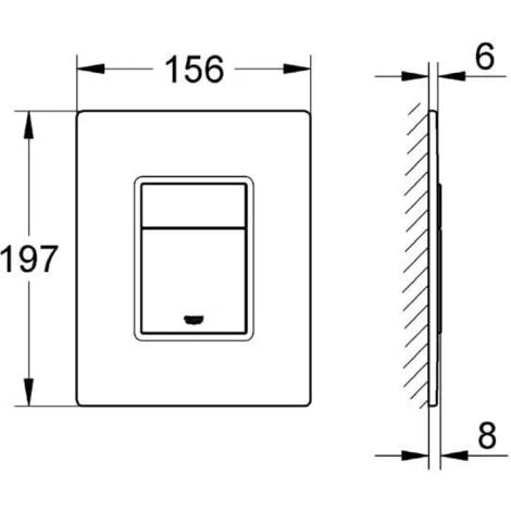 Grohe Skate Cosmopolitan Plaque De Commande WC (38845KS0) 4 Grohe Skate Cosmopolitan Plaque De Commande WC (38845KS0) – Image 2