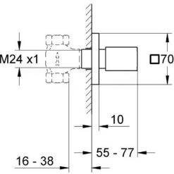 Grohe Eurocube Façade Pour Robinet D'arrêt Encastré (19910000) 5 Grohe Eurocube Façade Pour Robinet D'arrêt Encastré (19910000) -GROHE Soldes 2804004 2