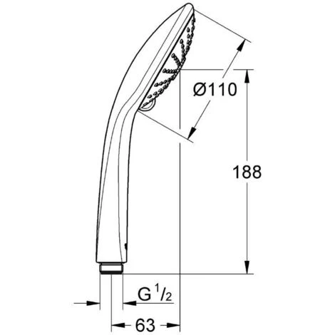 Grohe Euphoria 110 Massage Douche à Main 3 Jets (27221000) 4 Grohe Euphoria 110 Massage Douche à Main 3 Jets (27221000) – Image 2