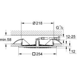 Grohe Rainshower® F-Series 10" 254 X 254 Douche Plafonnier 1 Jet (27467000) -GROHE Soldes 2805947 2