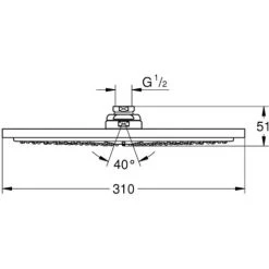 Grohe Rainshower® Cosmopolitan 310 Douche De Tête 1 Jet (27478000) -GROHE Soldes 2806054 2