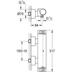 Grohe Grohtherm 2000 Mitigeur Thermostatique Douche 1/2' (34169001) -GROHE Soldes 2806057 2
