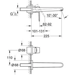 Grohe Eurodisc Cosmopolitan - Batterie 2 Trous Taille L (19974002) 5 Grohe Eurodisc Cosmopolitan - Batterie 2 Trous Taille L (19974002) -GROHE Soldes 2806488 2