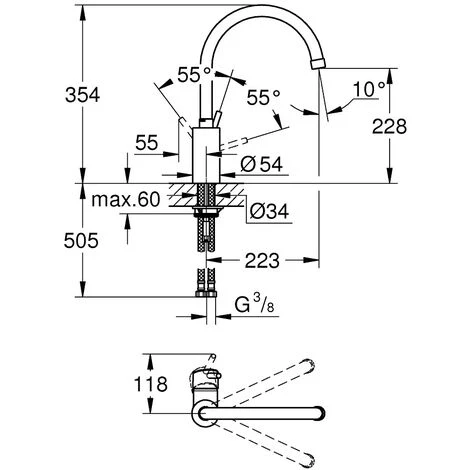 GROHE Concetto Mitigeur évier Monocommande Orientable Supersteel 32661DC1 4 GROHE Concetto Mitigeur évier Monocommande Orientable Supersteel 32661DC1 â Image 2