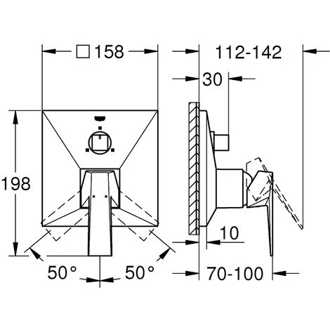 Grohe Allure Brilliant, Robinet à Levier Unique Avec Interrupteur à 3 Voies, Coloris: Chrome - 24099000 4 Grohe Allure Brilliant, Robinet à Levier Unique Avec Interrupteur à 3 Voies, Coloris: Chrome - 24099000 – Image 2