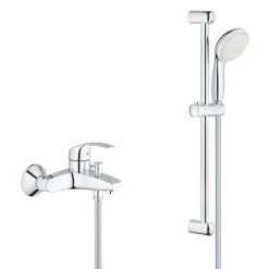 Grohe Pack Eurosmart Mitigeur Monocommande Bain/douche + Ensemble De Douche Complet 2 Jets Tempesta 100 (32158002-TEMPESTA)