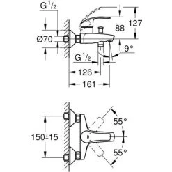Grohe Pack Eurosmart Mitigeur Monocommande Bain/douche + Ensemble De Douche Complet 2 Jets Tempesta 100 (32158002-TEMPESTA) -GROHE Soldes 29217145 4