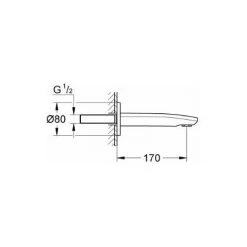 GROHE Eurostyle Cosmopolitan Bec Mural Deverseur Bain 13276002 (Import Allemagne) -GROHE Soldes 29931000 2