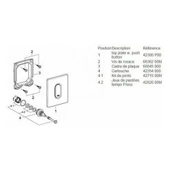 GROHE Plaque De Commande Urinoir Arena 38857P00 (Import Allemagne)