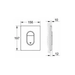 GROHE Arena Cosmopolitan Plaque De Commande WC Verticale Blanc Alpin 38844SH0 (Import Allemagne) -GROHE Soldes 29931117 2