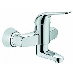 GROHE 32770000 7809439 Euroeco Spécial Mitigeur De Lavabo à Levier Simple Pour Montage Mural 120 Mm Chromé