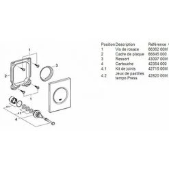 GROHE Plaque De Commande Urinoir Nova 38804SH0 (Import Allemagne) -GROHE Soldes 29931246 2