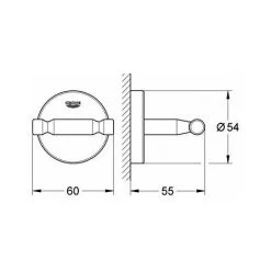 GROHE Cosmopolitan Crochet à Peignoir De Construction, 40461001 7 GROHE Cosmopolitan Crochet à Peignoir De Construction, 40461001 -GROHE Soldes 29931666 3