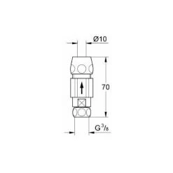 Grohe 41270000 Eggemann Clapet Anti-retour DN10