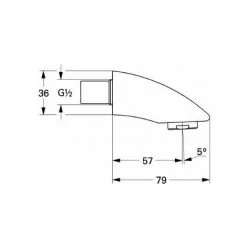 Grohe 46 231 000 Partie Partie, Starlight Chrome