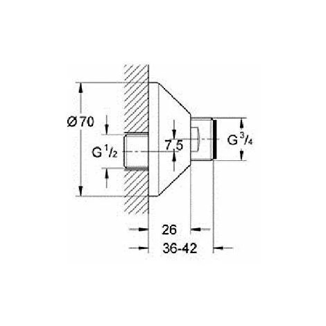 GROHE Raccord S à Rosace 15 X 21-20 X 27 Pièces Détachées 12075000 Import Allemagne 3 GROHE Raccord S à Rosace 15 X 21-20 X 27 Pièces Détachées 12075000 Import Allemagne