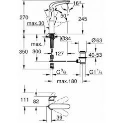 GROHE Mitigeur EUROSTYLE Vasque Monocommande Taille L Blanc 23718LS3 5 GROHE Mitigeur EUROSTYLE Vasque Monocommande Taille L Blanc 23718LS3 -GROHE Soldes 30074489 2