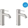 Grohe ESSENCE NEW - Lot De 2 Mitigeurs Monocommande, 1/2" Pour Lavabo Taille S SuperSteel (23589DC1-DUO) -GROHE Soldes 30086386 1