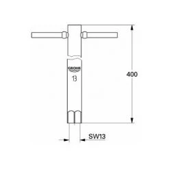 Grohe 19017000 Clé En T