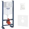 Grohe Pack WC Bâti Autoportant Rapid SL Avec Plaque Skate Cosmopolitan Blanche Et Set D'isolation Phonique (39145000-4) -GROHE Soldes 30917500 1