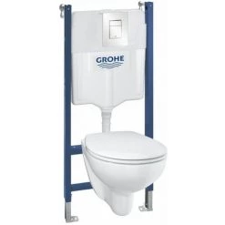 GROHE Kit WC 5 En 1 Solido Compact Avec WC Suspendu Bau Ceramic