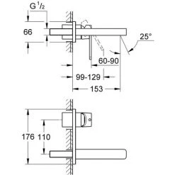 GROHE Mitigeur Lavabo Quadra Monocommande 2 Trous Taille S (sans Corps Encasté) -GROHE Soldes 32387726 3