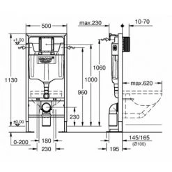 Pack WC Grohe Rapid SL + Cuvette GAP Cleanrim Roca + Plaque Blanche 10 Pack WC Grohe Rapid SL + Cuvette GAP Cleanrim Roca + Plaque Blanche -GROHE Soldes 3294105 4