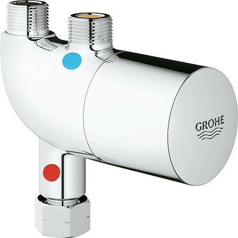 GROHE Vanne Thermostatique D'angle *BG* Grohtherm, Micro Avec Kit De Raccordement 3 GROHE Vanne Thermostatique D'angle *BG* Grohtherm, Micro Avec Kit De Raccordement