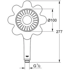 GROHE Douchette 1 Jet Rainshower Icon 100 -GROHE Soldes 33174181 3