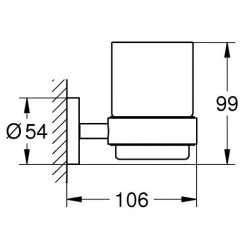 Grohe Essentials Verre En Cristal Avec Support, Chrome (40447001) 5 Grohe Essentials Verre En Cristal Avec Support, Chrome (40447001) -GROHE Soldes 33877097 2