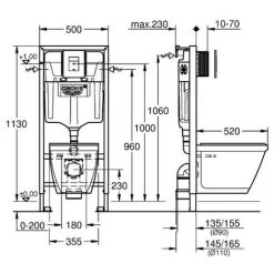 Grohe Pack Wc Suspendu Solido Compact + Dérouleur -GROHE Soldes 34172238 2