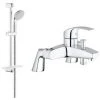 Grohe - Mitigeur Baignoire Eurosmart + Douchette + Barre De Douche + Porte Savon -GROHE Soldes 34172660 1