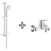 Grohe Mitigeur Baignoire Bauloop Et Douchette + Barre De Douche + Porte Savon Tempesta 1 Grohe Mitigeur Baignoire Bauloop Et Douchette + Barre De Douche + Porte Savon Tempesta -GROHE Soldes 34198244 1