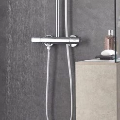 Grohe - Colonne De Douche Avec Mitigeur Thermostatique Chromé Tête De Douche 180 Mm - Euphoria System 180 -GROHE Soldes 35235864 4