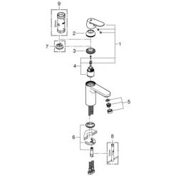 Grohe Eurosmart Cosmopolitan Mitigeur Monocommande 1/2" Lavabo Taille M (G-23327000) -GROHE Soldes 35880679 3