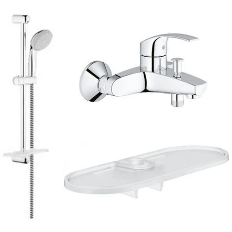 Grohe - Mitigeur Eurosmart Avec Douchette + Barre De Douche + Porte Savon Tempesta 3 Grohe - Mitigeur Eurosmart Avec Douchette + Barre De Douche + Porte Savon Tempesta