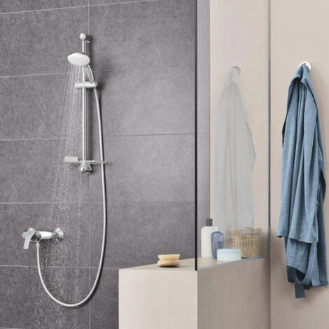 Grohe - Mitigeur Eurosmart Avec Douchette + Barre De Douche + Porte Savon Tempesta 5 Grohe - Mitigeur Eurosmart Avec Douchette + Barre De Douche + Porte Savon Tempesta – Image 3
