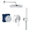 Grohe Eurosmart Set De Douche Tout En 1 Avec Douche De Tête 25cm + Douchette 1 Jet, Chrome (25219001-VITALIOCUBE) 2 Grohe Eurosmart Set De Douche Tout En 1 Avec Douche De Tête 25cm + Douchette 1 Jet, Chrome (25219001-VITALIOCUBE) -GROHE Soldes 36598715 1