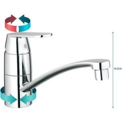 Grohe Eurosmart Cosmopolitan Mitigeur De Cuisine Avec Bec Bas Chrome - Chrome -GROHE Soldes 36903550 2