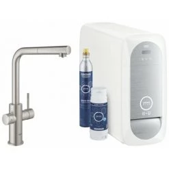 Grohe Blue Home Robinet De Cuisine Avec Bec Duo L Et Mousseur Extractible Avec Whifi Bluetooth 3xChilled & 3xSparkling Supersteel - Supersteel 6 Grohe Blue Home Robinet De Cuisine Avec Bec Duo L Et Mousseur Extractible Avec Whifi Bluetooth 3xChilled & 3xSparkling Supersteel - Supersteel -GROHE Soldes 36903615 2