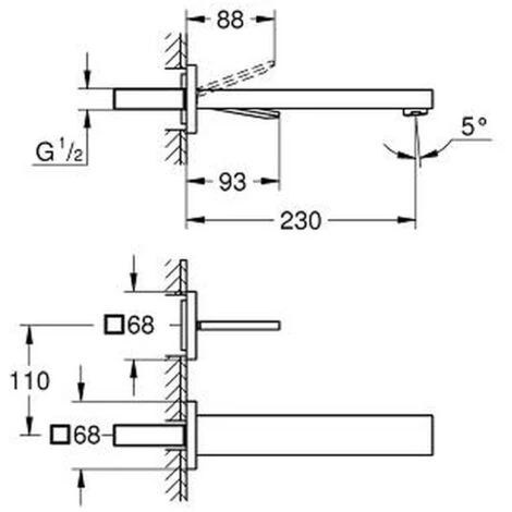 Grohe Eurocube Joy Set Mitigeur Monocommande 2 Trous Lavabo Taille L + Corps Encastré (19998000-SET) 7 Grohe Eurocube Joy Set Mitigeur Monocommande 2 Trous Lavabo Taille L + Corps Encastré (19998000-SET) â Image 5