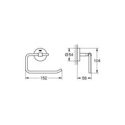 Grohe BauCosmopolitan Set D'accessoires Avec Brosse WC Murale + Dérouleur De Papier En Métal, Chrome (40463001-DUOESSENTIALS) 11 Grohe BauCosmopolitan Set D'accessoires Avec Brosse WC Murale + Dérouleur De Papier En Métal, Chrome (40463001-DUOESSENTIALS) -GROHE Soldes 37658876 5