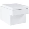 Grohe Cuvette Cube Ceramic Sans Bride Avec Fixations Invisibles Blanc Alpin + Abattant Softclose (CubeCeramic) -GROHE Soldes 37769636 1