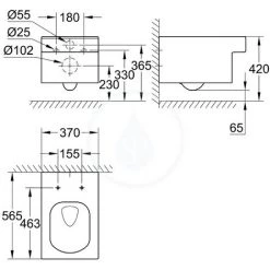 Grohe Cuvette Cube Ceramic Sans Bride Avec Fixations Invisibles Blanc Alpin + Abattant Softclose (CubeCeramic) 10 Grohe Cuvette Cube Ceramic Sans Bride Avec Fixations Invisibles Blanc Alpin + Abattant Softclose (CubeCeramic) -GROHE Soldes 37769636 4
