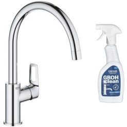 Robinet Mitigeur Cuisine GROHE Bauloop Bec Haut + Produit Entretien
