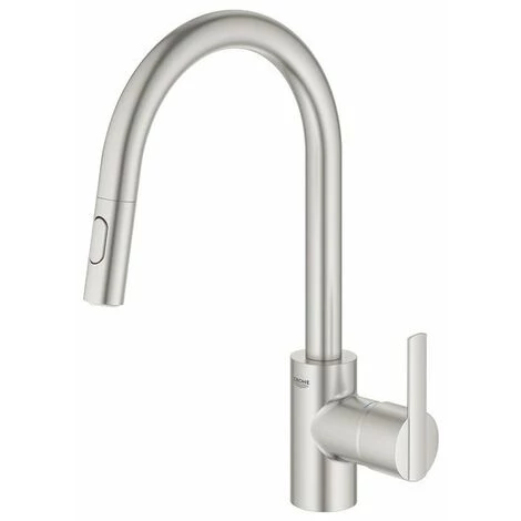 Grohe Feel Robinet De Cuisine Avec Mousseur Extractible Dual Spray Supersteel - Supersteel 3 Grohe Feel Robinet De Cuisine Avec Mousseur Extractible Dual Spray Supersteel - Supersteel